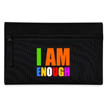 I am enough - Federtasche - Schwarz - Vorne