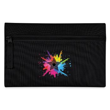 étoile noire et explosion multicolore - Trousse - noir - Devant