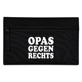 Opas gegen rechts - Federtasche - Schwarz - Vorne