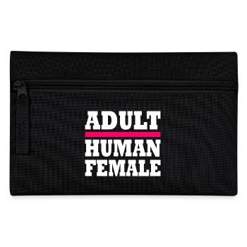 adult human female - Pencil Case - black - Front