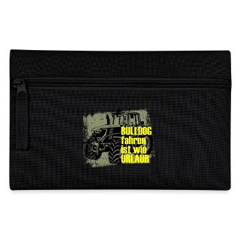 Bulldog fahren Vers01 - Federtasche - Schwarz - Vorne