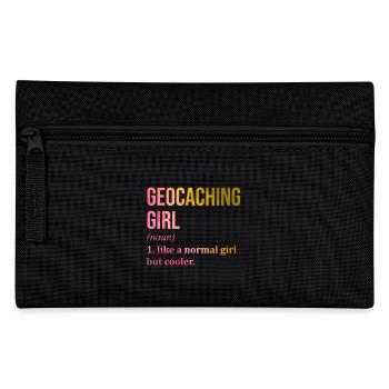 Geocache - Federtasche - Schwarz - Vorne