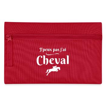 Horse riding, horseback riding, equestrian centre - Pencil Case - red - Front