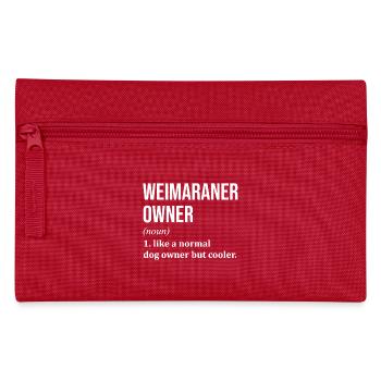 Weimaraner - Federtasche - Rot - Vorne
