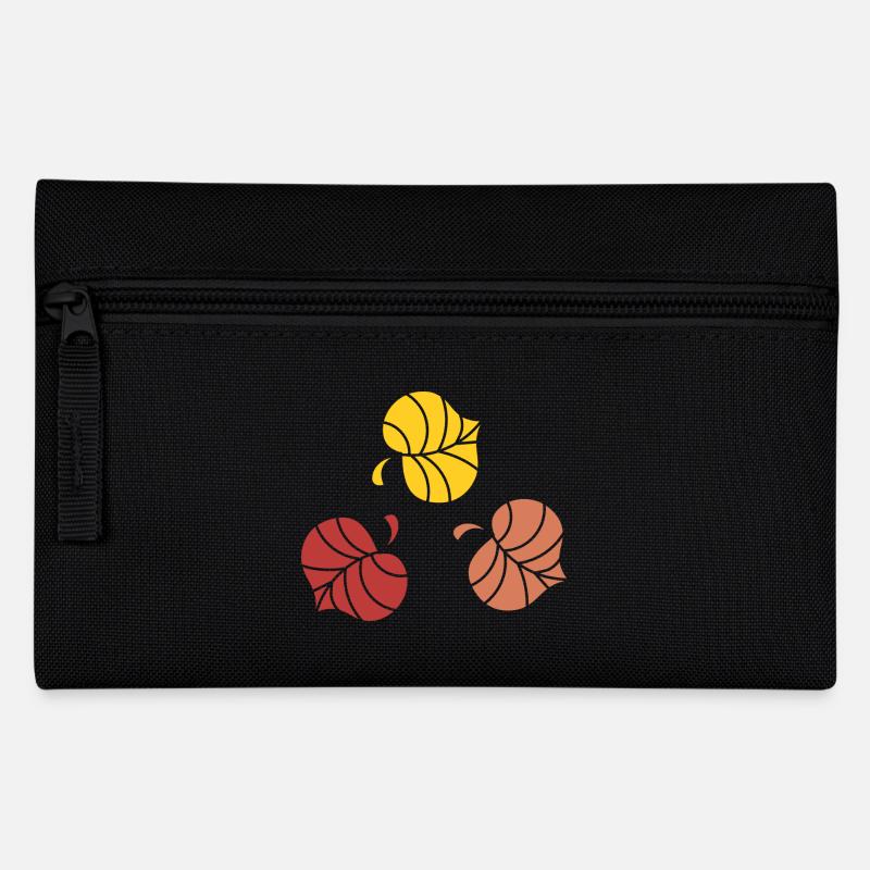 Laub im Herbst - Federtasche - Schwarz