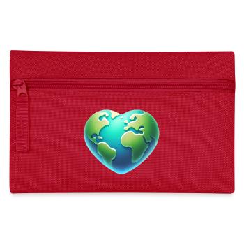Herzförmige Erde Öko-Design - Federtasche - Rot - Vorne