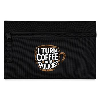 Coffee meets insurance – with humor - Pencil Case - black - Front
