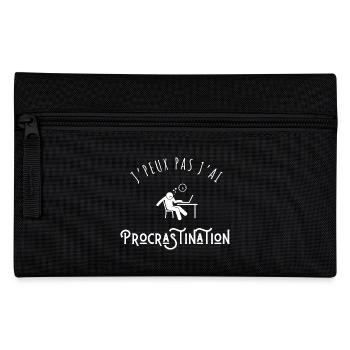 J’peux pas j’ai procrastination - Trousse - noir - Devant