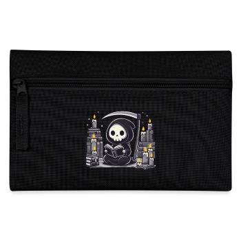 Grim Reaper Bookworm with Scythe - Pencil Case - black - Front