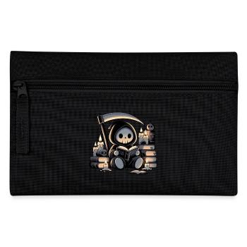 Grim Reaper Bookworm with Scythe - Pencil Case - black - Front