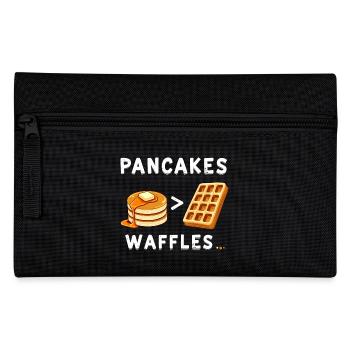 Pfannkuchen über Waffeln - Federtasche - Schwarz - Vorne