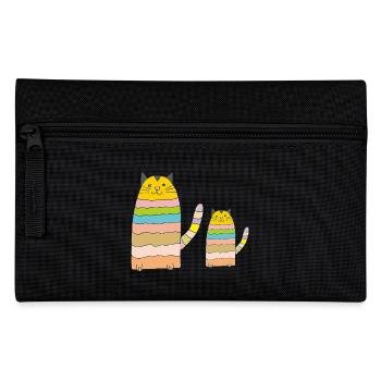 Cat Mother Child - Pencil Case - black - Front