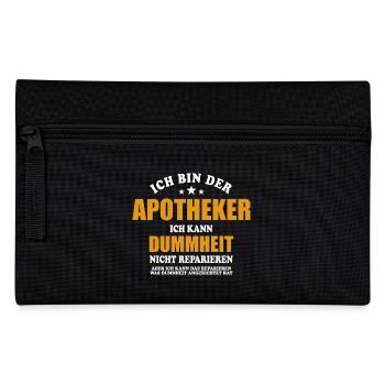 Apotheker - ich kann Dummheit nicht reparieren - Federtasche - Schwarz - Vorne