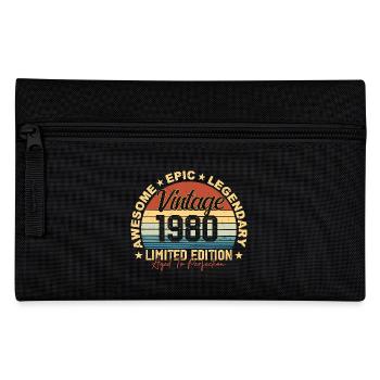 Rétro 1980 ' s Vintage Anniversaire 1980 ' s Cadeau 1980 - Trousse - noir - Devant