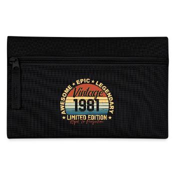 Rétro 1981 Vintage Anniversaire 1981 Cadeau 1981 - Trousse - noir - Devant