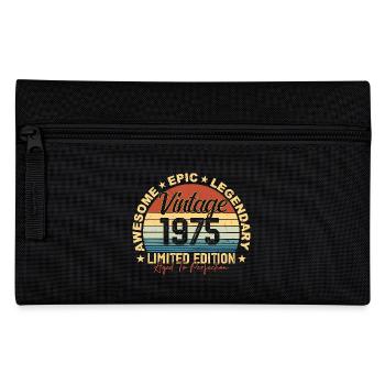 Retro 1975 Jahrgang Geburtstag 1975 Geschenk 1975 - Federtasche - Schwarz - Vorne