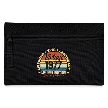 Retro 1977 Vintage Birthday 1977 Gift 1977 - Pencil Case - black - Front