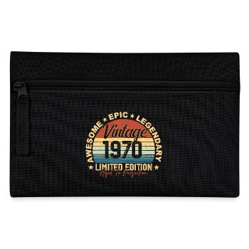 Retro 1970 Jahrgang Geburtstag 1970 Geschenk 1970 - Federtasche - Schwarz - Vorne