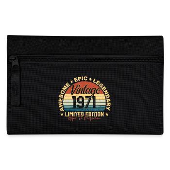Retro 1971 Vintage Birthday 1971 Gift 1971 - Pencil Case - black - Front