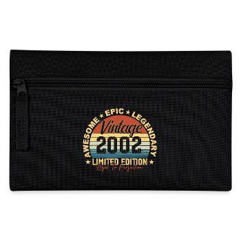 Retro 2002 Jahrgang Geburtstag 2002 Geschenk 2002 - Federtasche - Schwarz - Vorne