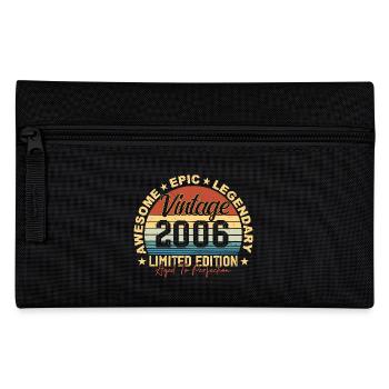 Retro 2006 Vintage Birthday 2006 Gift 2006 - Pencil Case - black - Front