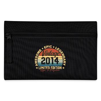 Retro 2014 Jahrgang Geburtstag 2014 Geschenk 2014 - Federtasche - Schwarz - Vorne