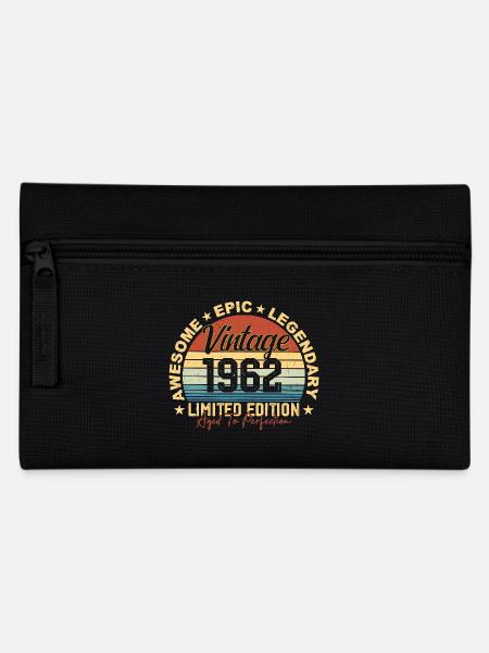 Retro 1962 Jahrgang Geburtstag 1962 Geschenk 1962 - Federtasche - Schwarz