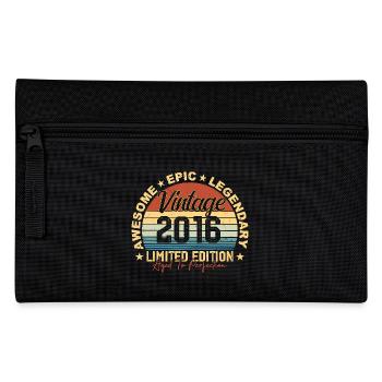 Retro 2016 Vintage Birthday 2016 Gift 2016 - Pencil Case - black - Front