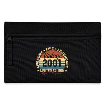 Retro 2001 Jahrgang Geburtstag 2001 Geschenk 2001 - Federtasche - Schwarz - Vorne