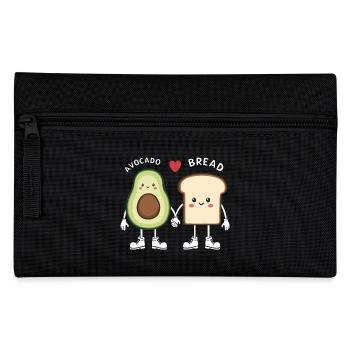 Avocado & Bread Love Illustration - Pencil Case - black - Front