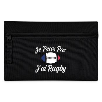 Je Peux Pas J'ai Rugby Humour Cadeau - Trousse - noir - Devant