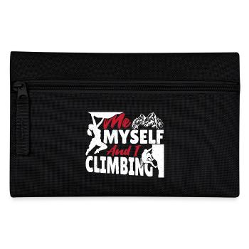 Bouldern klettern Felsklettern Climber Climbing - Federtasche - Schwarz - Vorne