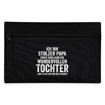 Papa Père Fête des Pères Fille - Trousse - noir - Devant