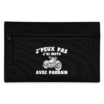 J'peux pas j'ai moto avec parrain - Trousse - noir - Devant