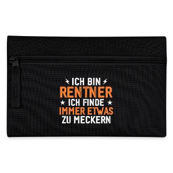 Rentner immer etwas zu meckern lustig - Federtasche - Schwarz - Vorne
