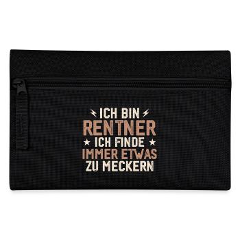 Rentner immer etwas zu meckern lustig - Federtasche - Schwarz - Vorne