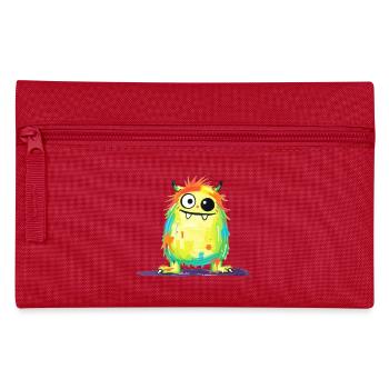 Bunte Monsterkunst - Niedlicher & verspielter Charakter - Federtasche - Rot - Vorne