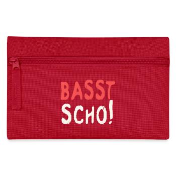 Basst scho rot baige text - Federtasche - Rot - Vorne