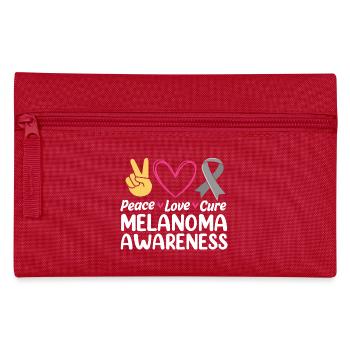 Cancer de la peau, mélanome - Trousse - rouge - Devant