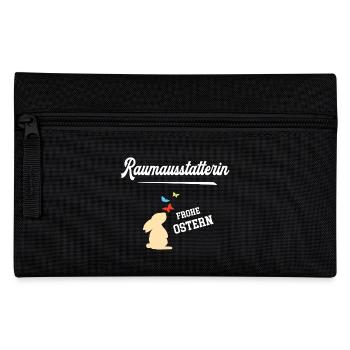 Raumausstatterin Ostern Oster Outfit Designerin - Federtasche - Schwarz - Vorne