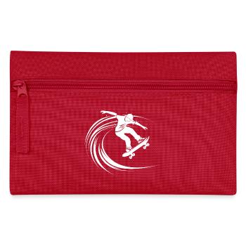 Skateboarder Drawing - Pencil Case - red - Front