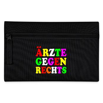 Ärzte gegen rechts - Federtasche - Schwarz - Vorne