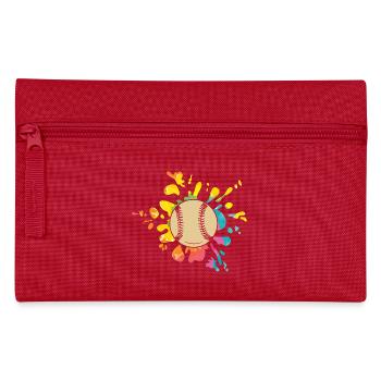 Baseballspieler Baseball - Federtasche - Rot - Vorne