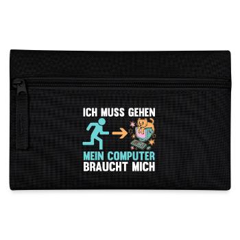 Gamer Zocker Programmierer Administrator Computer - Federtasche - Schwarz - Vorne