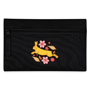 Bunter Osterhase - Federtasche - Schwarz - Vorne