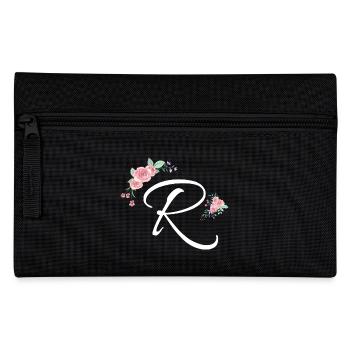 Letter r flowers - Pencil Case - black - Front