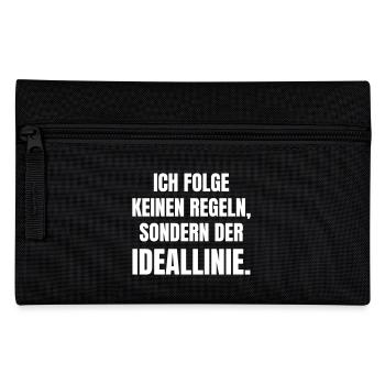Ich folge keinen Regeln, sondern der Ideallinie. - Federtasche - Schwarz - Vorne