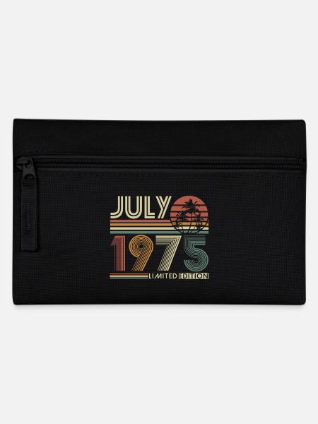 Juli 1975 Jahrgang Vintage Retro Geburtstag - Federtasche - Schwarz