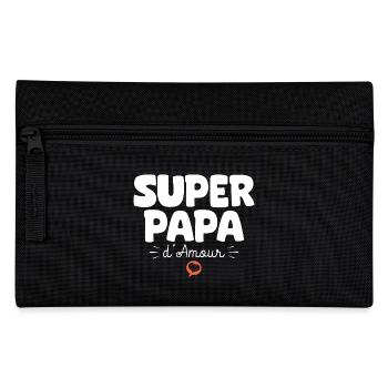Papa drôle Fête des Pères Super papa d'amour - Trousse - noir - Devant