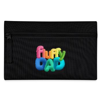 Fluffy Dad – Farbenfrohe, flauschige Typografie - Federtasche - Schwarz - Vorne
